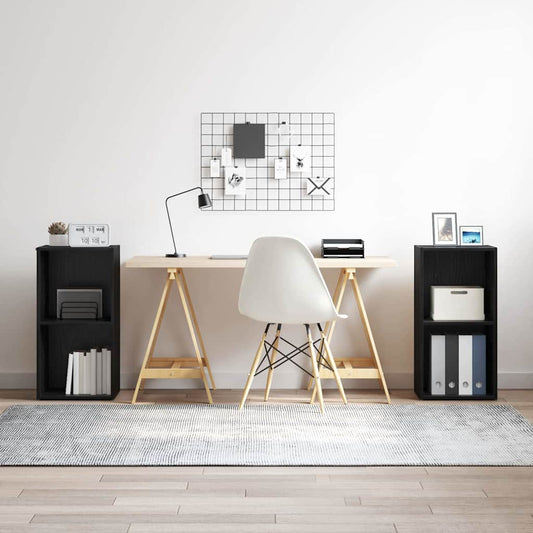 TV-Schrank-Set 2 pcs Schwarze Eiche Holzwerkstoff