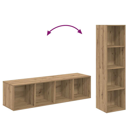 TV-Schrank-Set 2 pcs Eiche handwerklich 37 x 37 x 142,5 cm