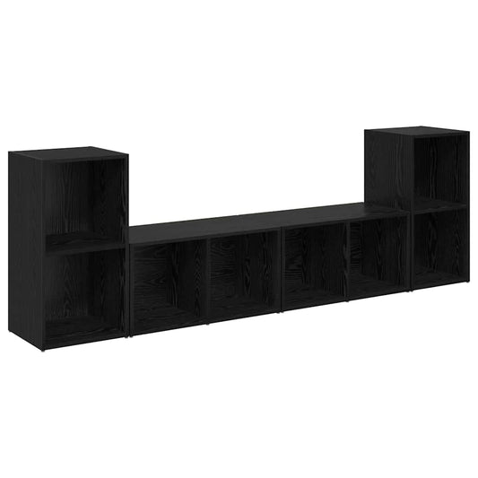 TV-Schrank-Set 4 pcs Schwarze Eiche 37 x 35 x 72 cm