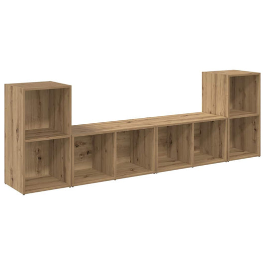 TV-Schrank-Set 4 pcs Eiche handwerklich 37 x 35 x 72 cm
