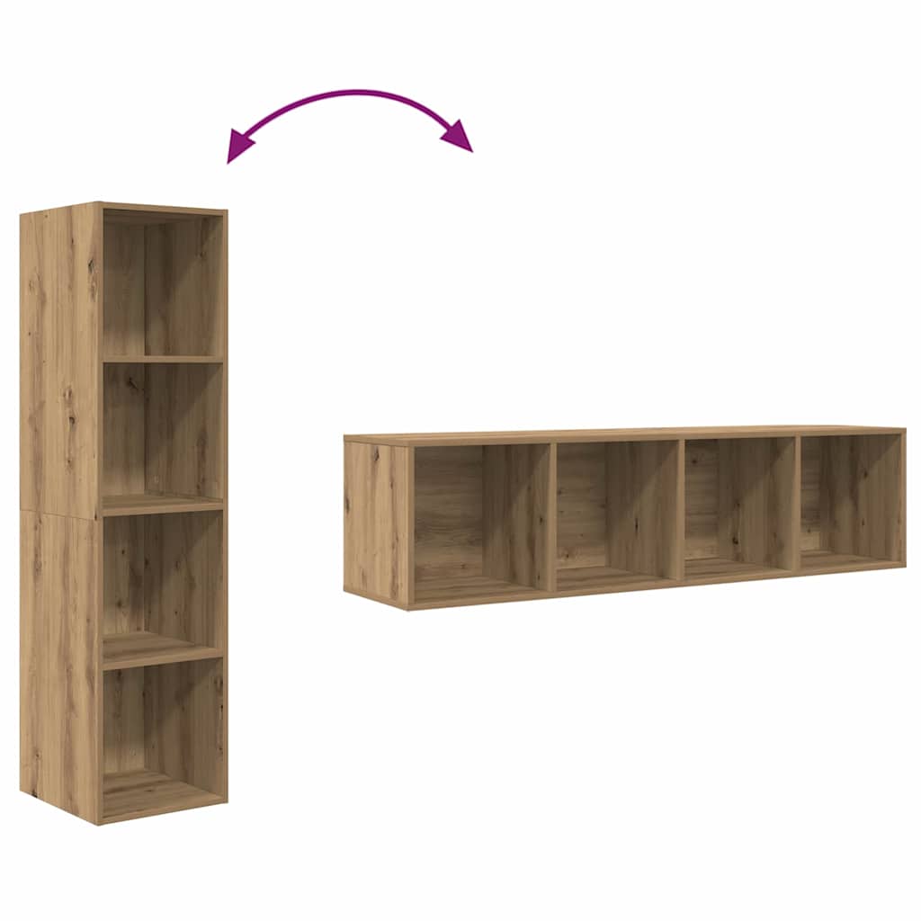 TV-Schränk 2 pcs Braun 37 x 37 x 142,5 cm Holzwerkstoff