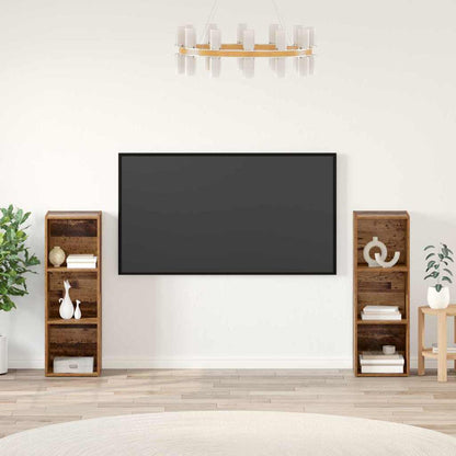 TV-Schrank-Set 2 pcs Altholz 107 x 35 x 37 cm Holzwerkstoff