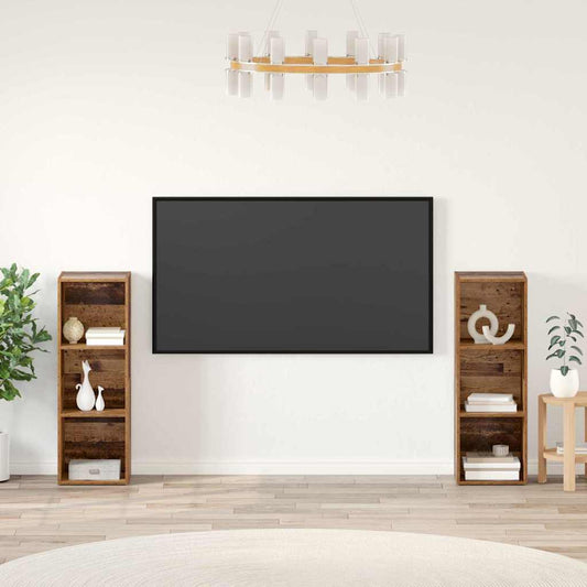 TV-Schrank-Set 2 pcs Altholz 107 x 35 x 37 cm Holzwerkstoff