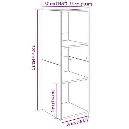 TV-Schrank-Set 2 pcs Altholz 107 x 35 x 37 cm Holzwerkstoff