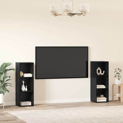 TV-Schrank-Set 2 pcs Schwarze Eiche 107 x 35 x 37 cm