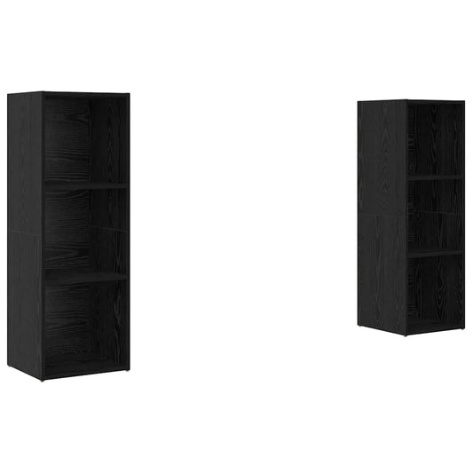 TV-Schrank-Set 2 pcs Schwarze Eiche 107 x 35 x 37 cm