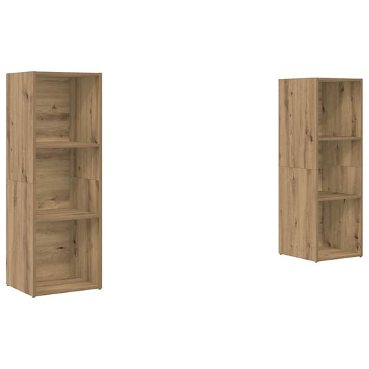 TV-Schrank-Set 2 pcs Eiche handwerklich 107 x 35 x 37 cm