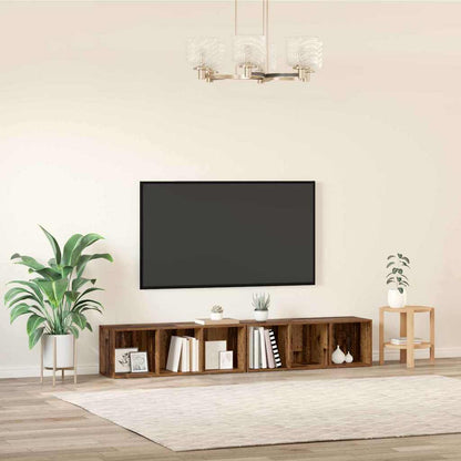 TV-Schrank-Set 2 pcs Altholz Holzwerkstoff