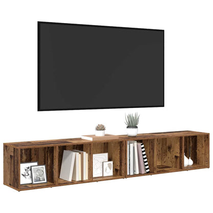 TV-Schrank-Set 2 pcs Altholz Holzwerkstoff
