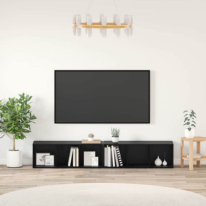 TV-Schrank-Set 2 pcs Schwarze Eiche Holzwerkstoff