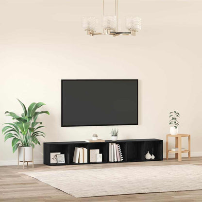 TV-Schrank-Set 2 pcs Schwarze Eiche Holzwerkstoff
