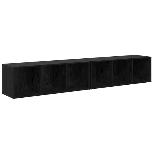 TV-Schrank-Set 2 pcs Schwarze Eiche Holzwerkstoff