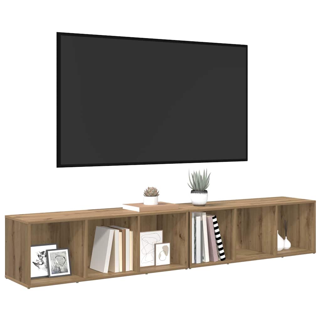 TV-Schrank-Set 2 pcs Artisan Eiche Holzwerkstoff