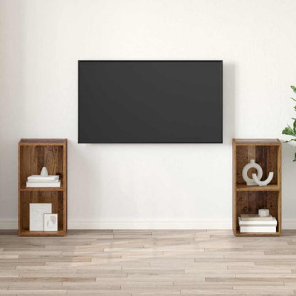 TV-Schrank-Set 2 pcs Altholz 72 x 35 x 36.5 cm Holzwerkstoff