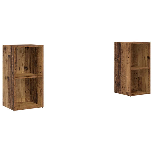 TV-Schrank-Set 2 pcs Altholz 72 x 35 x 36.5 cm Holzwerkstoff