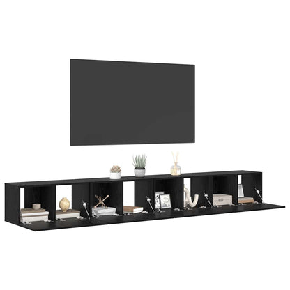 TV-Schrank-Set 4 pcs Schwarze Eiche 60 x 30 x 30 cm