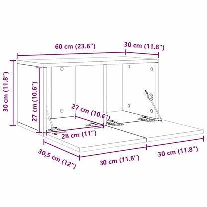TV-Schrank-Set 4 pcs Schwarze Eiche 60 x 30 x 30 cm