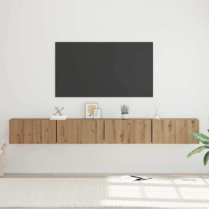 TV-Schrank-Set 4 pcs Eiche handwerklich 60 x 30 x 30 cm