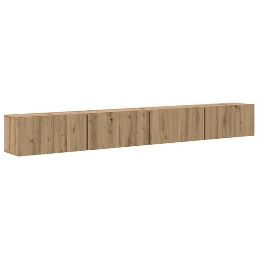 TV-Schrank-Set 4 pcs Eiche handwerklich 60 x 30 x 30 cm