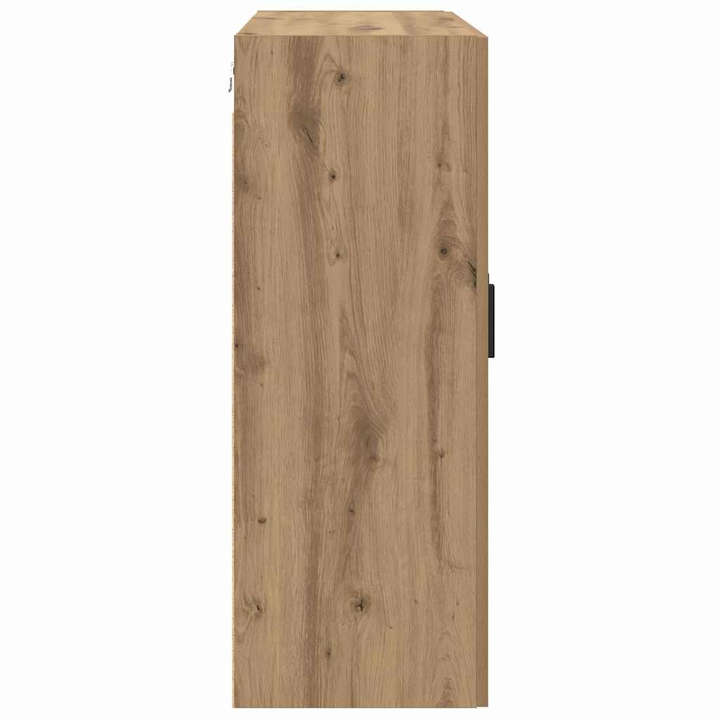 Wandmontierte Schränke 2 pcs Eiche handwerklich