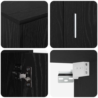 4-teilige TV-Schrank Set 4 pcs Schwarze Eiche Holzwerkstoff