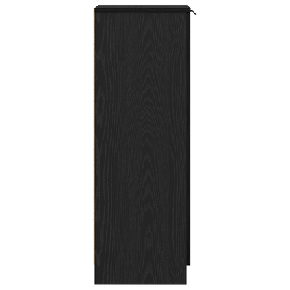 Schuhschrank Schwarze Eiche 29.5 x 35 x 101 cm Holzwerkstoff