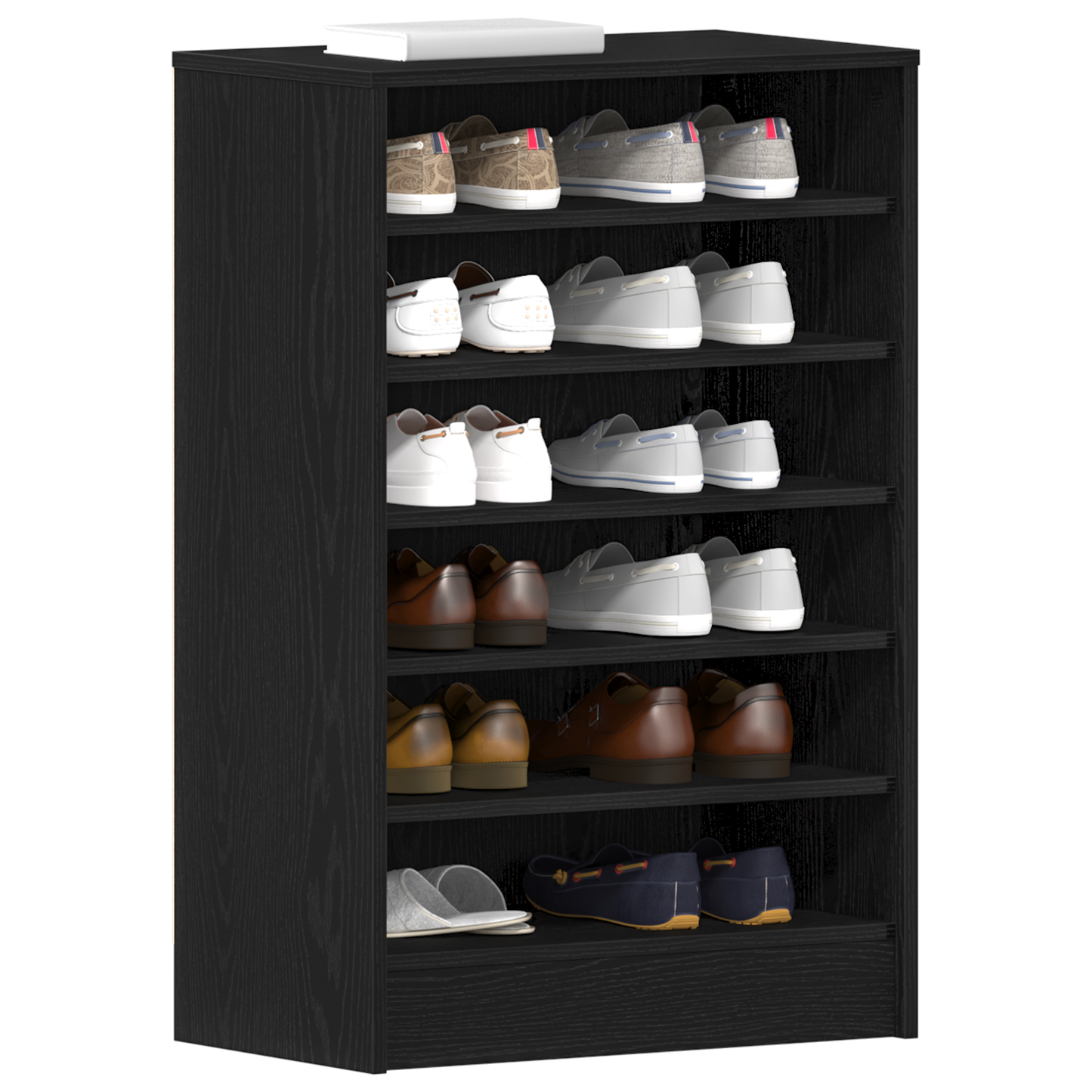 Schuhschrank Schwarze Eiche 60 x 35 x 92 cm Holzwerkstoff